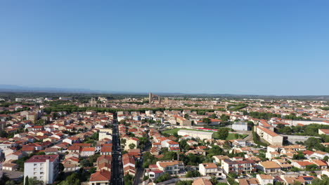 Casas-De-Zona-Residencial-En-Narbonne-Sur-De-Francia-Aérea.